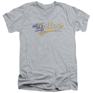 AN OFFCIALLY LICENSED FRIDAY NIGHT LIGHTS TEAM SPIRIT MEN'S V-NECK T-SHIRT ATHLETIC HEATHER