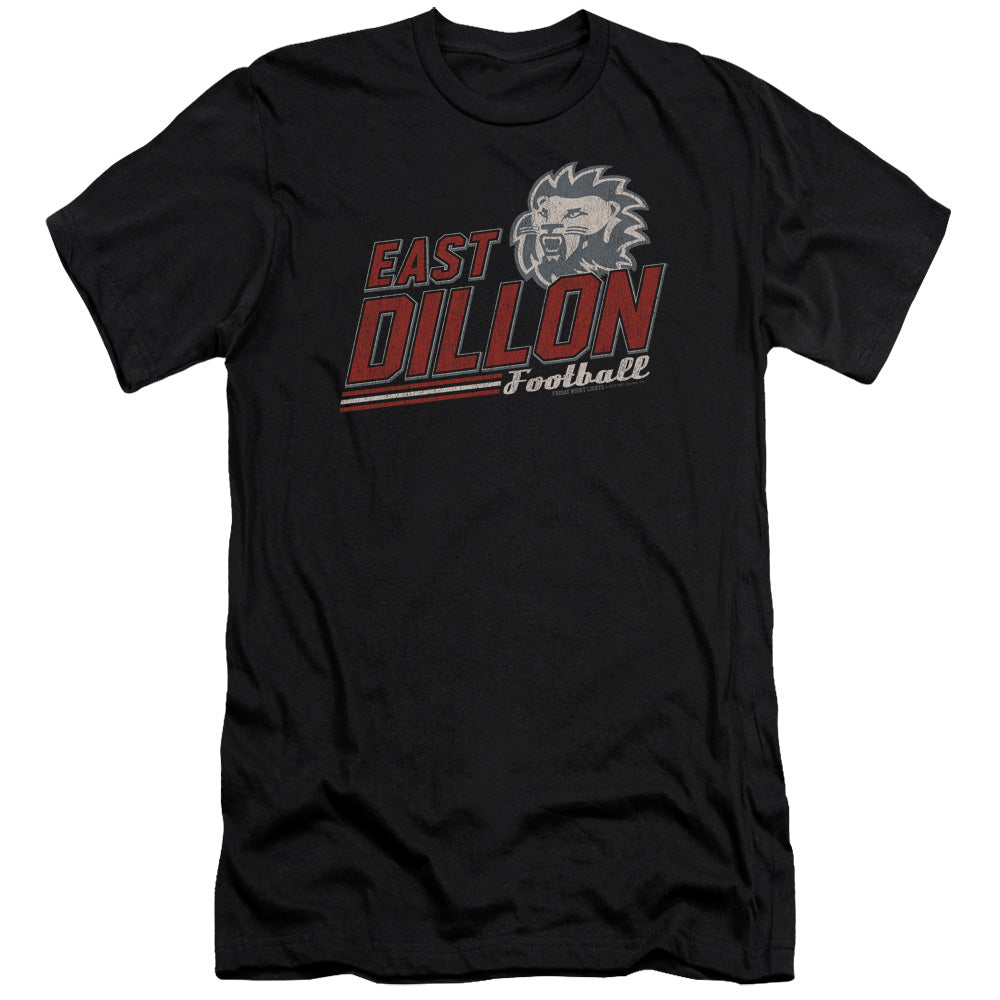 AN OFFCIALLY LICENSED FRIDAY NIGHT LIGHTS ATHLETIC LIONS MEN'S PREMIUM SLIM FIT T-SHIRT BLACK