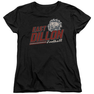 AN OFFCIALLY LICENSED FRIDAY NIGHT LIGHTS ATHLETIC LIONS WOMEN'S REGULAR FIT T-SHIRT BLACK