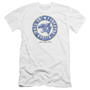 AN OFFCIALLY LICENSED FRIDAY NIGHT LIGHTS PHYS ED MEN'S PREMIUM SLIM FIT T-SHIRT WHITE