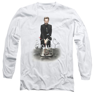 AN OFFCIALLY LICENSED HOUSE HIT IT MEN'S LONG SLEEVE T-SHIRT WHITE
