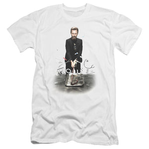 AN OFFCIALLY LICENSED HOUSE HIT IT MEN'S PREMIUM SLIM FIT T-SHIRT WHITE