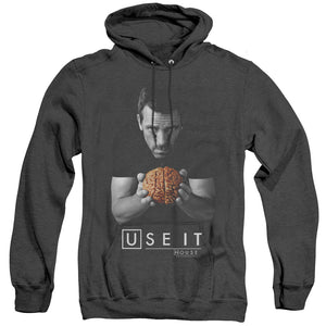 AN OFFCIALLY LICENSED HOUSE USE IT ADULT UNISEX HEATHER PULLOVER HOODIE BLACK