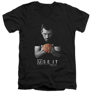 AN OFFCIALLY LICENSED HOUSE USE IT MEN'S V-NECK T-SHIRT BLACK