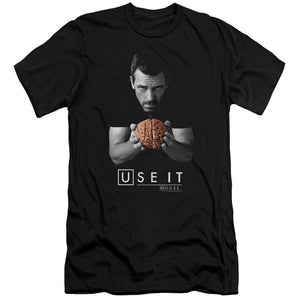 AN OFFCIALLY LICENSED HOUSE USE IT MEN'S PREMIUM SLIM FIT T-SHIRT BLACK