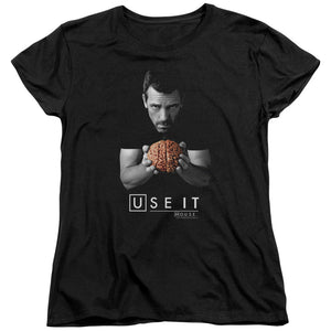 AN OFFCIALLY LICENSED HOUSE USE IT WOMEN'S REGULAR FIT T-SHIRT BLACK
