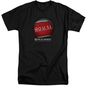 AN OFFCIALLY LICENSED HOUSE THE BALL MEN'S TALL FIT T-SHIRT BLACK