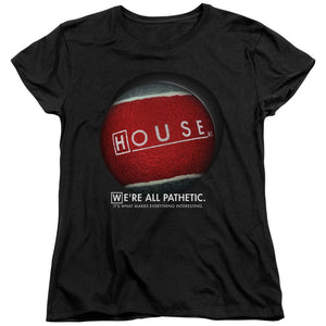 AN OFFCIALLY LICENSED HOUSE THE BALL WOMEN'S REGULAR FIT T-SHIRT BLACK