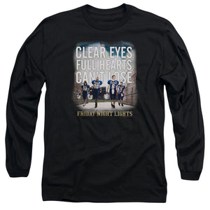 AN OFFCIALLY LICENSED FRIDAY NIGHT LIGHTS MOTIVATED MEN'S LONG SLEEVE T-SHIRT BLACK