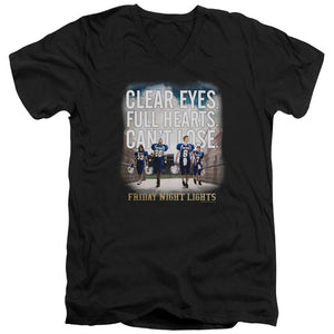 AN OFFCIALLY LICENSED FRIDAY NIGHT LIGHTS MOTIVATED MEN'S V-NECK T-SHIRT BLACK
