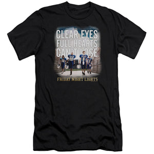 AN OFFCIALLY LICENSED FRIDAY NIGHT LIGHTS MOTIVATED MEN'S PREMIUM SLIM FIT T-SHIRT BLACK