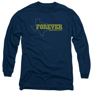 AN OFFCIALLY LICENSED FRIDAY NIGHT LIGHTS TEXAS FOREVER MEN'S LONG SLEEVE T-SHIRT NAVY
