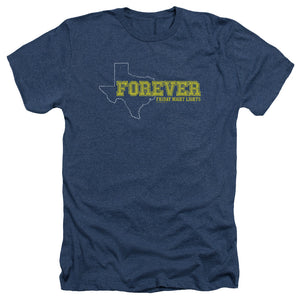 AN OFFCIALLY LICENSED FRIDAY NIGHT LIGHTS TEXAS FOREVER MEN'S HEATHER T-SHIRT NAVY