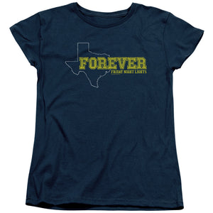 AN OFFCIALLY LICENSED FRIDAY NIGHT LIGHTS TEXAS FOREVER WOMEN'S REGULAR FIT T-SHIRT NAVY
