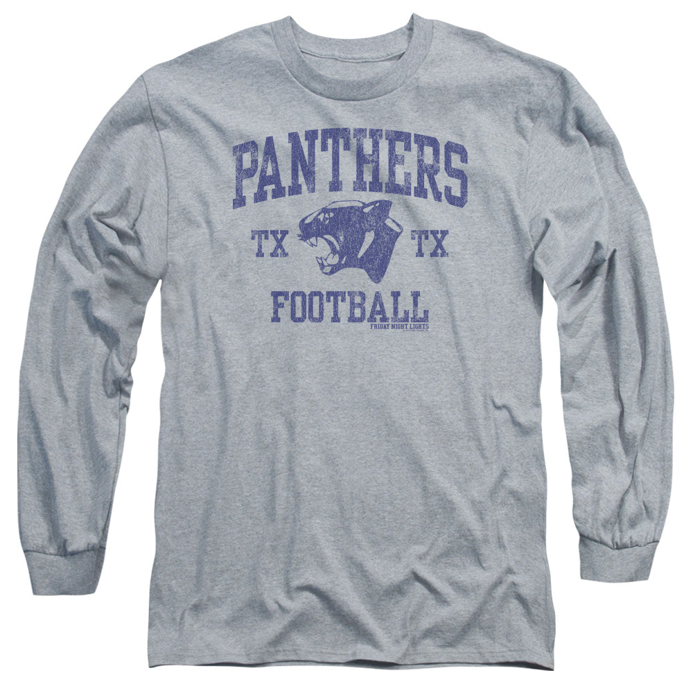 AN OFFCIALLY LICENSED FRIDAY NIGHT LIGHTS PANTHER ARCH MEN'S LONG SLEEVE T-SHIRT ATHLETIC HEATHER