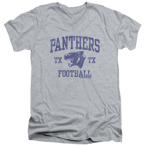 AN OFFCIALLY LICENSED FRIDAY NIGHT LIGHTS PANTHER ARCH MEN'S V-NECK T-SHIRT ATHLETIC HEATHER