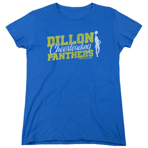AN OFFCIALLY LICENSED FRIDAY NIGHT LIGHTS CHEER SQUAD WOMEN'S REGULAR FIT T-SHIRT ROYAL