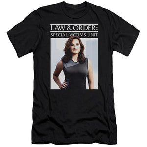 AN OFFCIALLY LICENSED LAW AND ORDER SVU BEHIND CLOSED DOORS MEN'S PREMIUM SLIM FIT T-SHIRT BLACK
