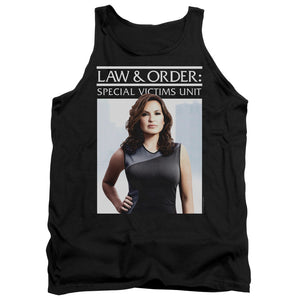 AN OFFCIALLY LICENSED LAW AND ORDER SVU BEHIND CLOSED DOORS ADULT UNISEX TANK TOP BLACK