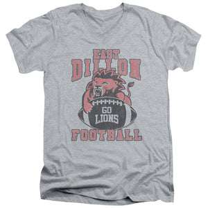 AN OFFCIALLY LICENSED FRIDAY NIGHT LIGHTS GO LIONS MEN'S V-NECK T-SHIRT ATHLETIC HEATHER