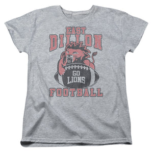 AN OFFCIALLY LICENSED FRIDAY NIGHT LIGHTS GO LIONS WOMEN'S REGULAR FIT T-SHIRT ATHLETIC HEATHER