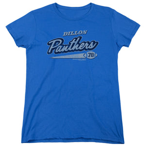 AN OFFCIALLY LICENSED FRIDAY NIGHT LIGHTS PANTHERS 78 WOMEN'S REGULAR FIT T-SHIRT ROYAL
