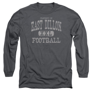 AN OFFCIALLY LICENSED FRIDAY NIGHT LIGHTS PROPERTY OF MEN'S LONG SLEEVE T-SHIRT CHARCOAL