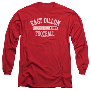 AN OFFCIALLY LICENSED FRIDAY NIGHT LIGHTS LIONS PILL BOX MEN'S LONG SLEEVE T-SHIRT RED