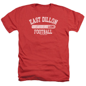 AN OFFCIALLY LICENSED FRIDAY NIGHT LIGHTS LIONS PILL BOX MEN'S HEATHER T-SHIRT RED