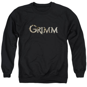 AN OFFCIALLY LICENSED GRIMM LOGO ADULT UNISEX CREWNECK SWEATSHIRT BLACK