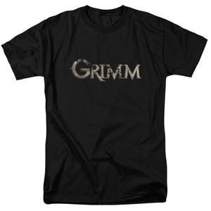 AN OFFCIALLY LICENSED GRIMM LOGO MEN'S REGULAR FIT T-SHIRT BLACK