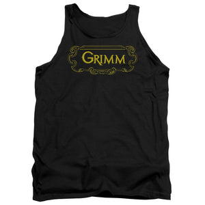 AN OFFCIALLY LICENSED GRIMM PLAQUE LOGO ADULT UNISEX TANK TOP BLACK