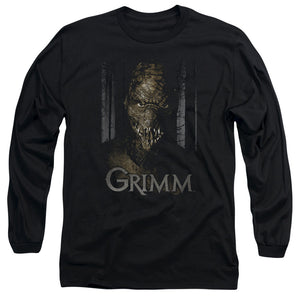AN OFFCIALLY LICENSED GRIMM CHOMPERS MEN'S LONG SLEEVE T-SHIRT BLACK