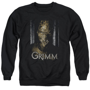 AN OFFCIALLY LICENSED GRIMM CHOMPERS ADULT UNISEX CREWNECK SWEATSHIRT BLACK