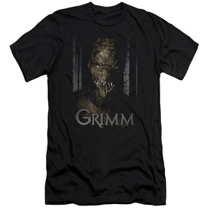 AN OFFCIALLY LICENSED GRIMM CHOMPERS MEN'S PREMIUM SLIM FIT T-SHIRT BLACK