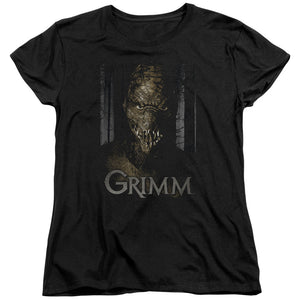 AN OFFCIALLY LICENSED GRIMM CHOMPERS WOMEN'S REGULAR FIT T-SHIRT BLACK