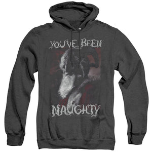 AN OFFCIALLY LICENSED GRIMM MERRY KRAMPUS ADULT UNISEX HEATHER PULLOVER HOODIE BLACK