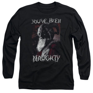 AN OFFCIALLY LICENSED GRIMM MERRY KRAMPUS MEN'S LONG SLEEVE T-SHIRT BLACK