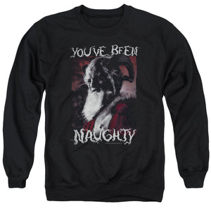 AN OFFCIALLY LICENSED GRIMM MERRY KRAMPUS ADULT UNISEX CREWNECK SWEATSHIRT BLACK