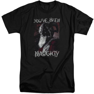 AN OFFCIALLY LICENSED GRIMM MERRY KRAMPUS MEN'S TALL FIT T-SHIRT BLACK
