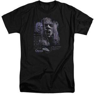 AN OFFCIALLY LICENSED GRIMM LADY HEXENBEAST MEN'S TALL FIT T-SHIRT BLACK