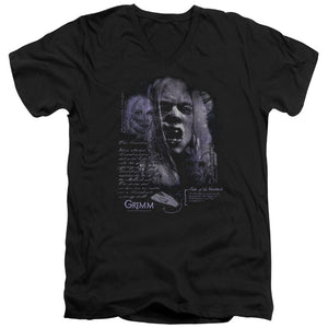 AN OFFCIALLY LICENSED GRIMM LADY HEXENBEAST MEN'S V-NECK T-SHIRT BLACK