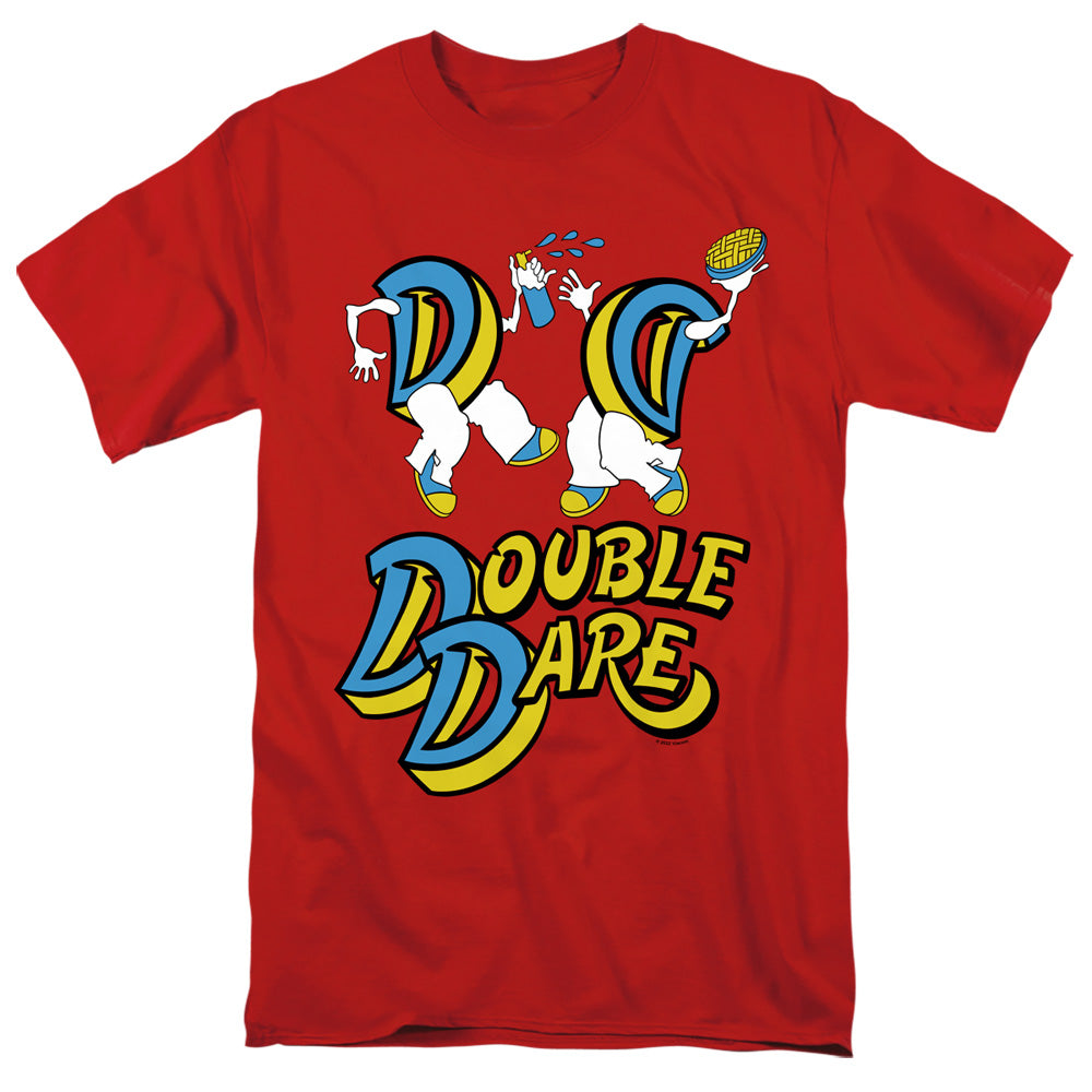 AN OFFCIALLY LICENSED DOUBLE DARE VINTAGE DOUBLE DARE LOGO MEN'S REGULAR FIT T-SHIRT RED
