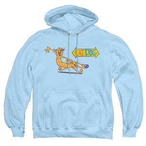AN OFFCIALLY LICENSED CATDOG YEE HAW! ADULT UNISEX PULLOVER HOODIE LIGHT BLUE