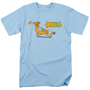 AN OFFCIALLY LICENSED CATDOG YEE HAW! MEN'S REGULAR FIT T-SHIRT LIGHT BLUE