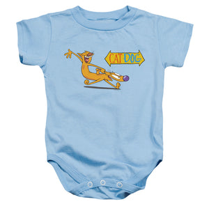 AN OFFCIALLY LICENSED CATDOG YEE HAW! BABY BODYSUIT LIGHT BLUE