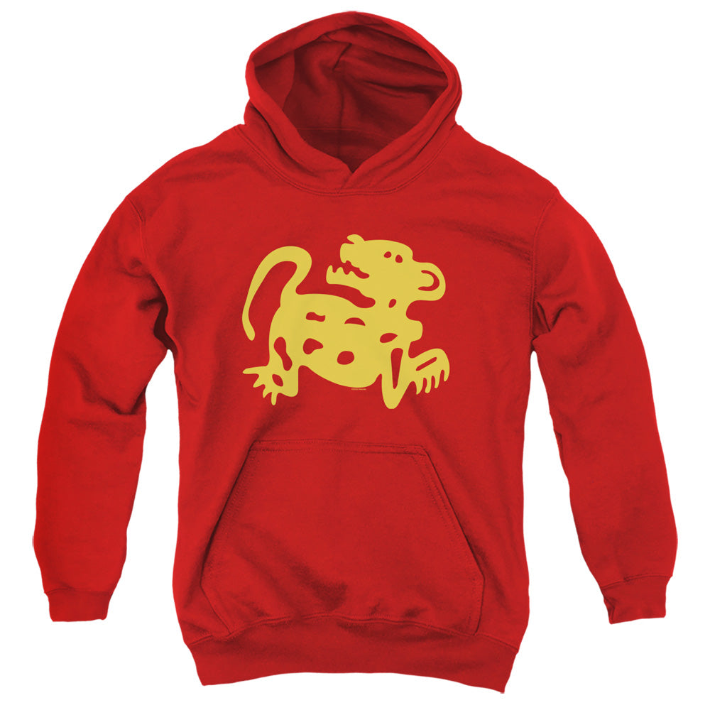 AN OFFCIALLY LICENSED LEGENDS OF THE HIDDEN TEMPLE RED JAGUARS YOUTH HOODIE RED