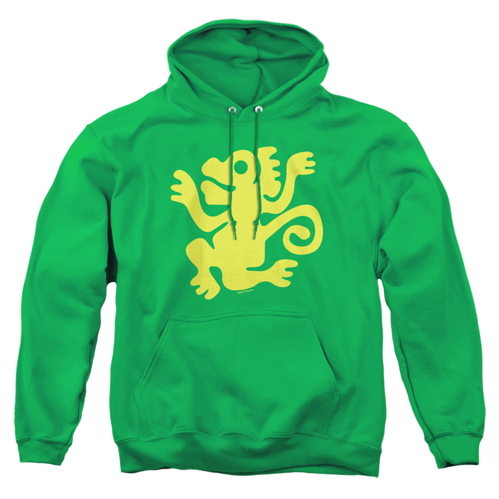 AN OFFCIALLY LICENSED LEGENDS OF THE HIDDEN TEMPLE GREEN MONKEYS ADULT UNISEX PULLOVER HOODIE KELLY GREEN