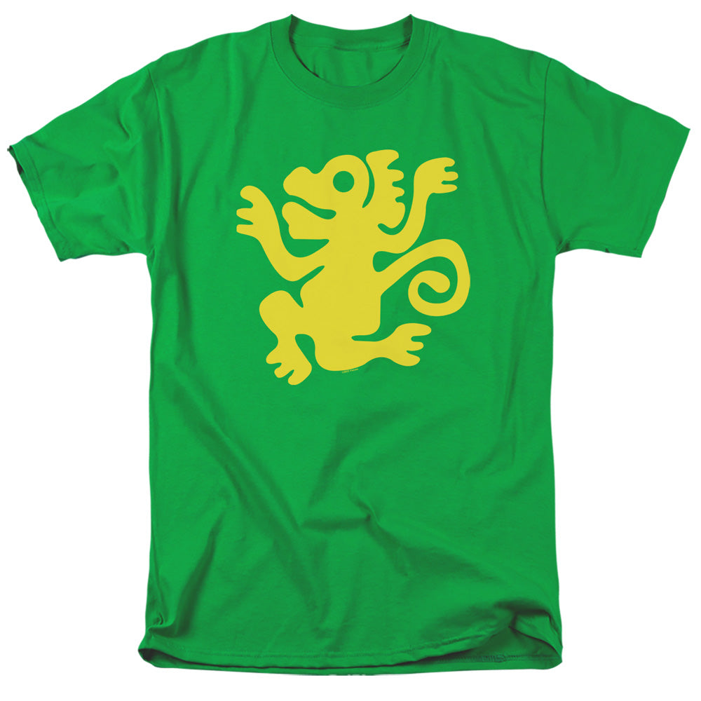 AN OFFCIALLY LICENSED LEGENDS OF THE HIDDEN TEMPLE GREEN MONKEYS MEN'S REGULAR FIT T-SHIRT KELLY GREEN