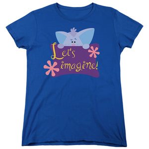 AN OFFCIALLY LICENSED BLUE’S CLUES (CLASSIC) LET’S IMAGINE! WOMEN'S REGULAR FIT T-SHIRT ROYAL